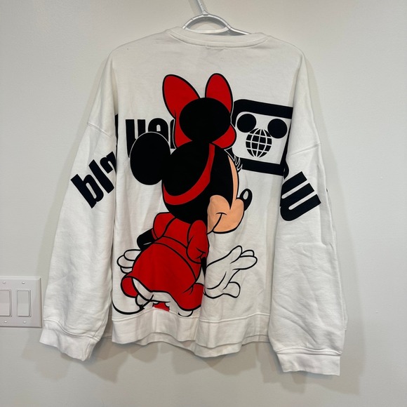 Disney World Womens Sweatshirt XXL Minnie Mouse Crewneck Long Sleeve Lounge - Picture 5 of 7